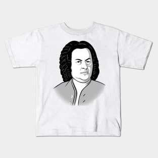 Johann Sebastian Bach in cartoon style Kids T-Shirt